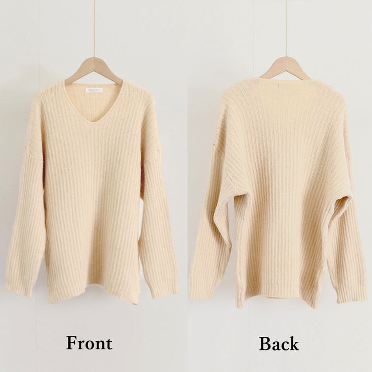 リブ ニットトップス春秋冬ニットセーター | SUNSHINE CLOSET | 詳細画像3 