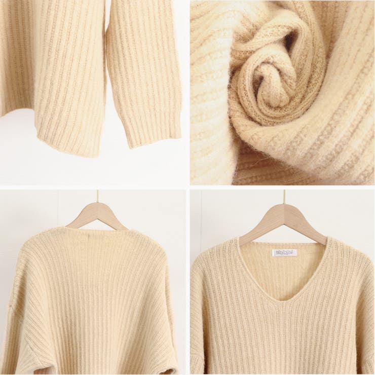 リブ ニットトップス春秋冬ニットセーター | SUNSHINE CLOSET | 詳細画像4 