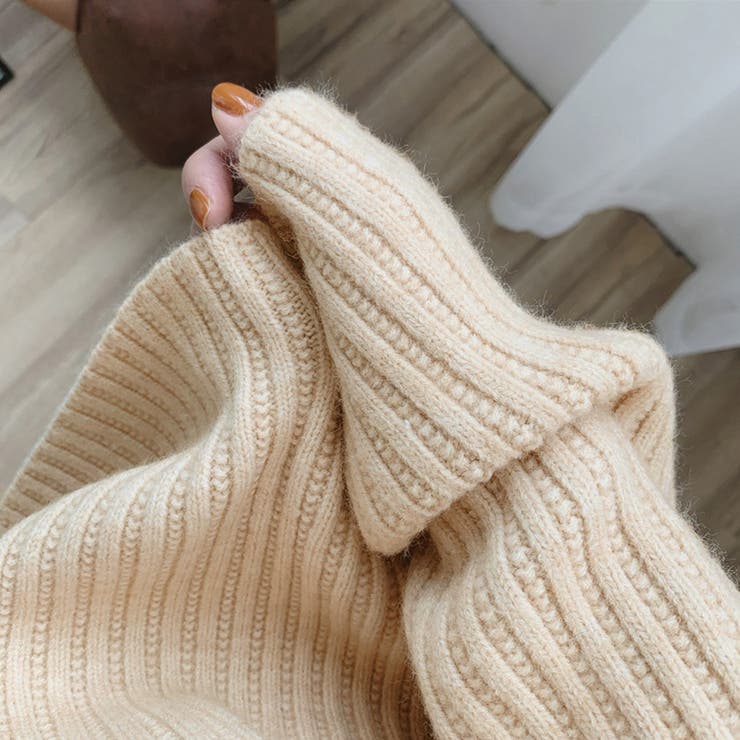 リブ ニットトップス春秋冬ニットセーター | SUNSHINE CLOSET | 詳細画像8 