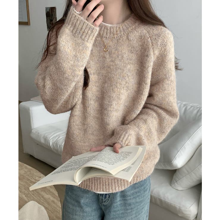 チクチクしないニットレディース 大人可愛いセーター長袖 オフィスカジュアルトップ… | SUNSHINE CLOSET | 詳細画像7 