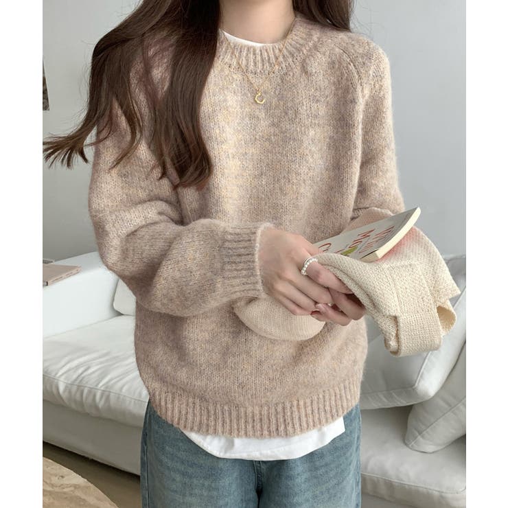 チクチクしないニットレディース 大人可愛いセーター長袖 オフィスカジュアルトップ… | SUNSHINE CLOSET | 詳細画像8 