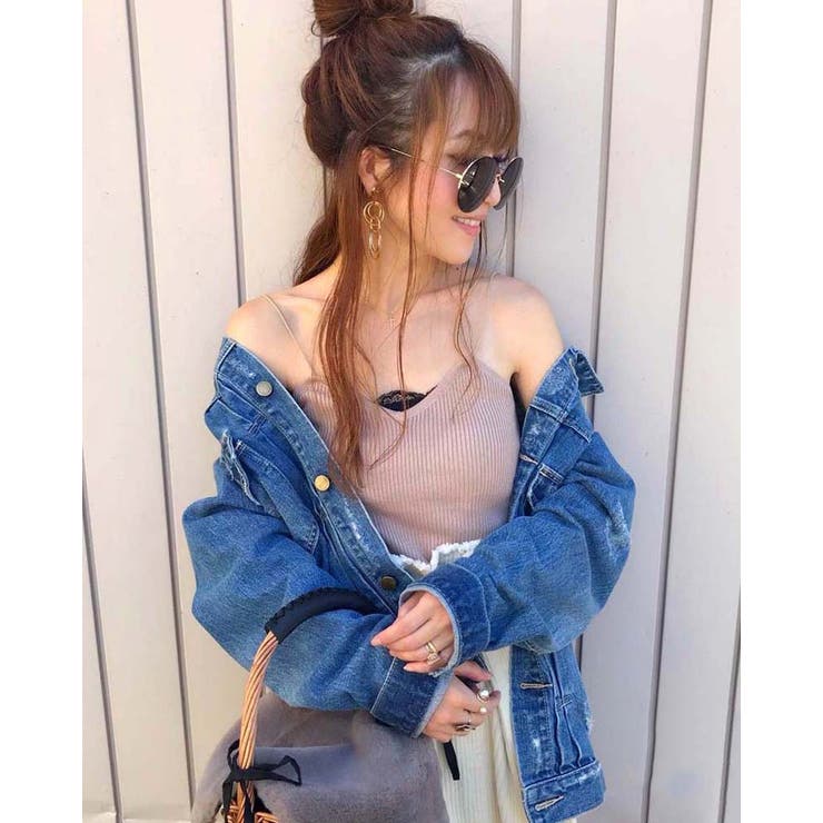 キャメル | ニットキャミソール レディース リブニット | SUNSHINE CLOSET