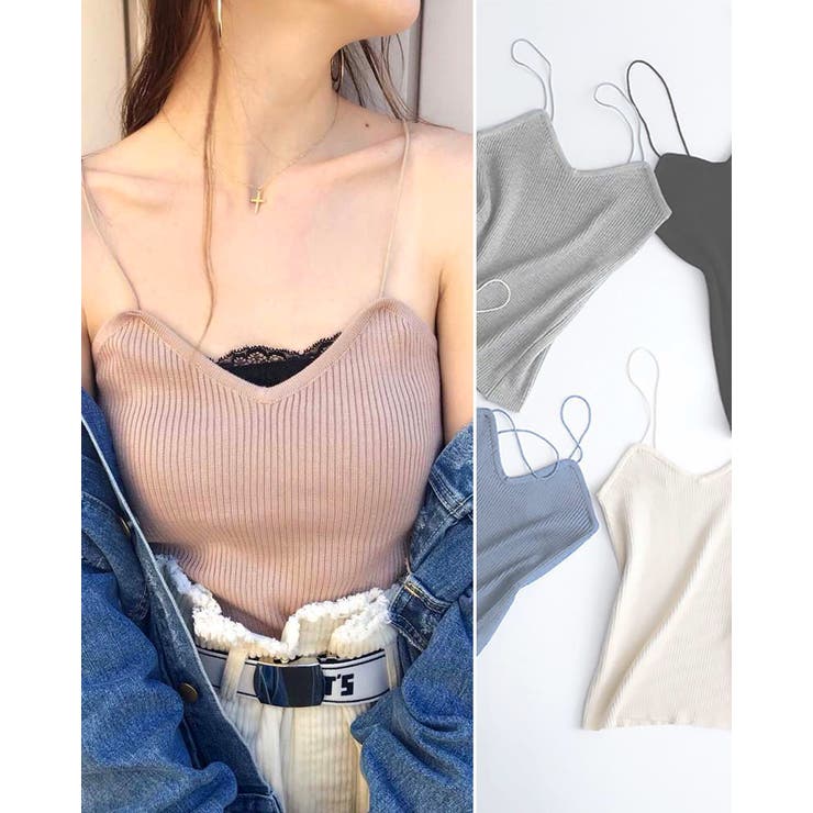 ニットキャミソール レディース リブニット | SUNSHINE CLOSET | 詳細画像5 