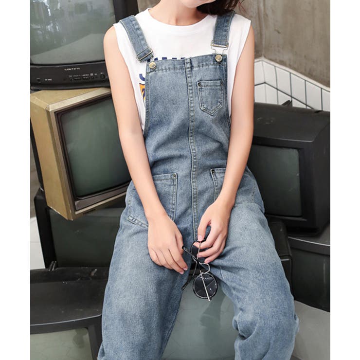 サロペット デニムパンツ レディース | SUNSHINE CLOSET | 詳細画像8 