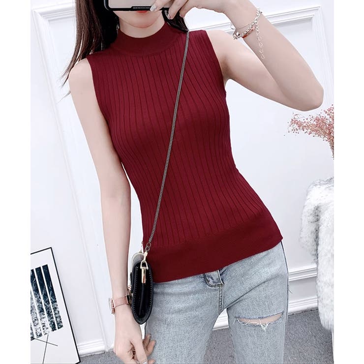 リブニットトップスレディースタンクトップ | SUNSHINE CLOSET | 詳細画像15 