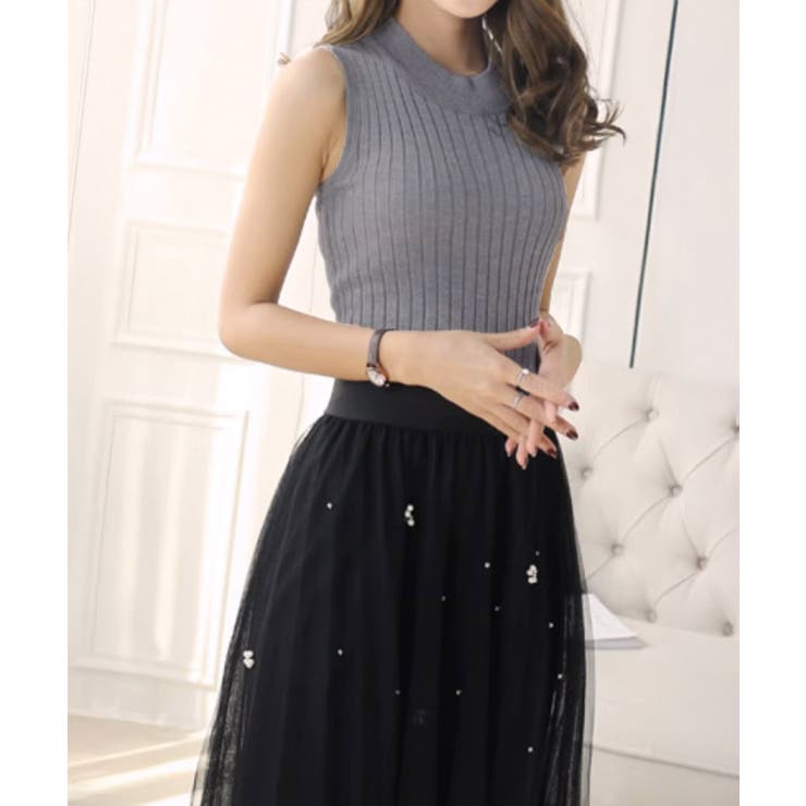 リブニットトップスレディースタンクトップ | SUNSHINE CLOSET | 詳細画像9 