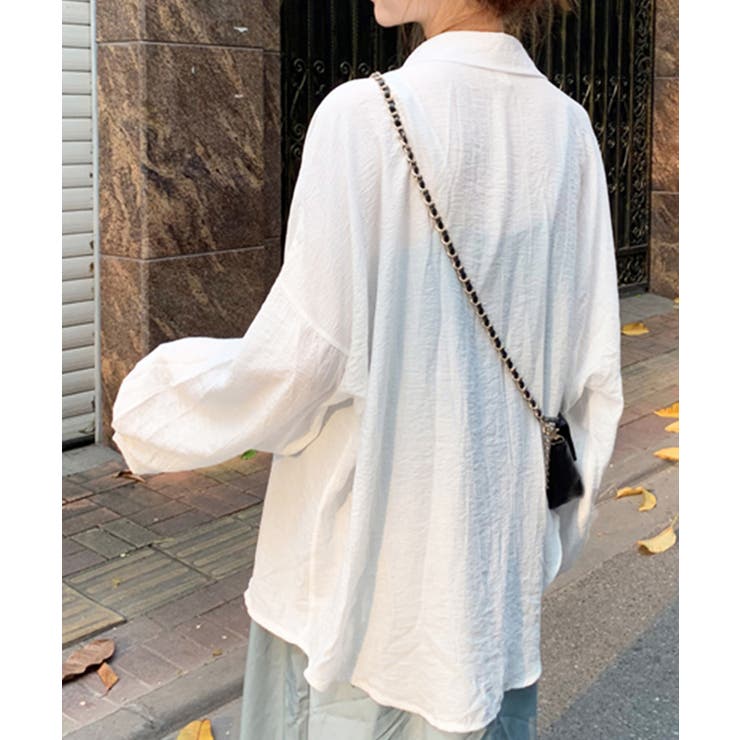 UV対策カーディガン シフォンブラウスレディース ロング丈トップス体型カバー | SUNSHINE CLOSET | 詳細画像3 