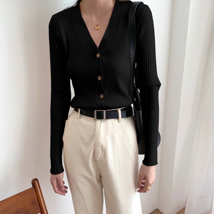 リブニットカーディガン レディース 春 | SUNSHINE CLOSET | 詳細画像6 