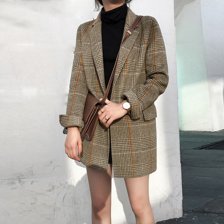 グレンチェックジャケット レディース韓国 | SUNSHINE CLOSET | 詳細画像2 