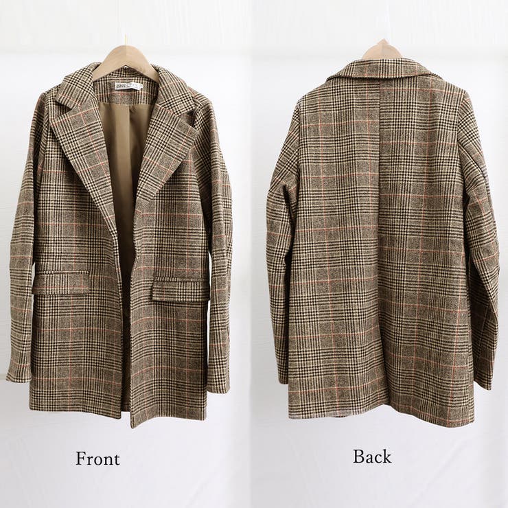 グレンチェックジャケット レディース韓国 | SUNSHINE CLOSET | 詳細画像3 