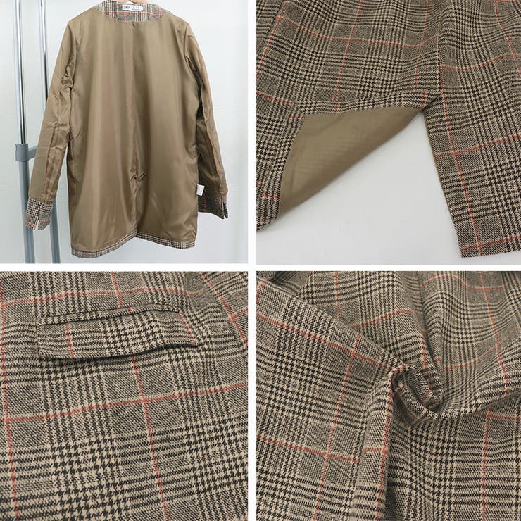 グレンチェックジャケット レディース韓国 | SUNSHINE CLOSET | 詳細画像4 