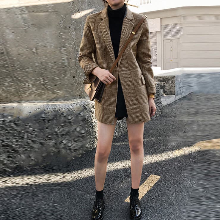 グレンチェックジャケット レディース韓国 | SUNSHINE CLOSET | 詳細画像7 