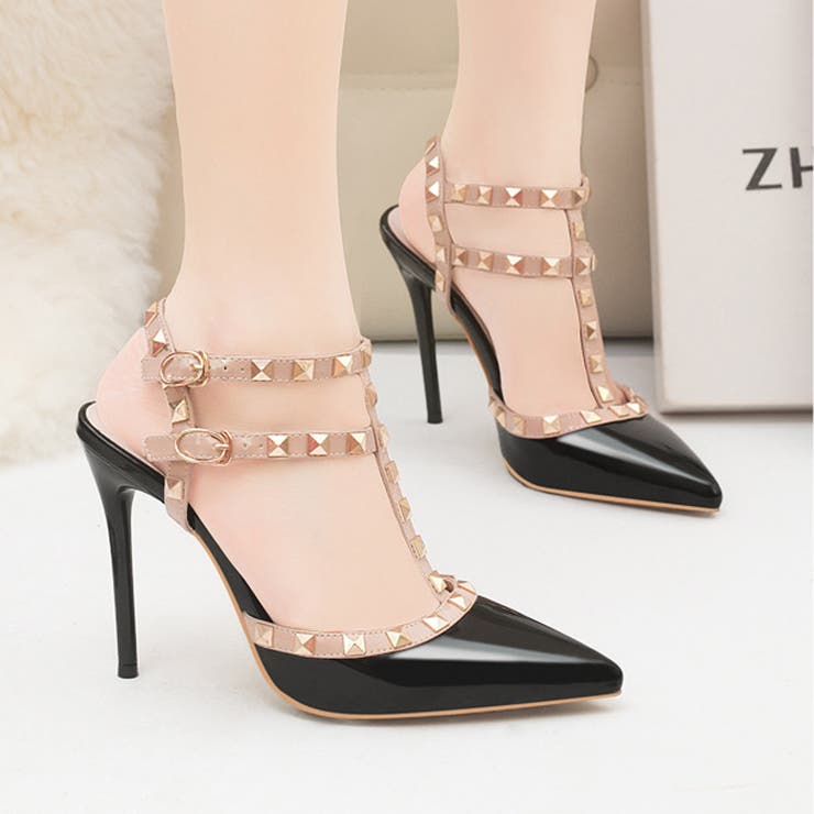 ALAIA スタッズパンプス　新品未使用 ALAIA(アライア) BALLERINA STRAP スタッズフラットシューズ