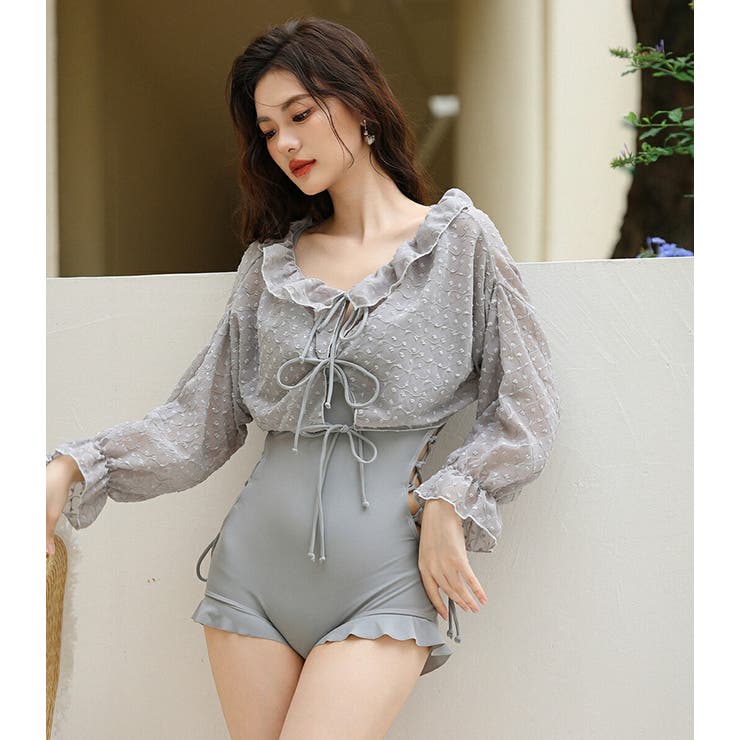 【ワンピース水着2点セット】レディース 体型カバー オールインワン | Angel Luna | 詳細画像10 