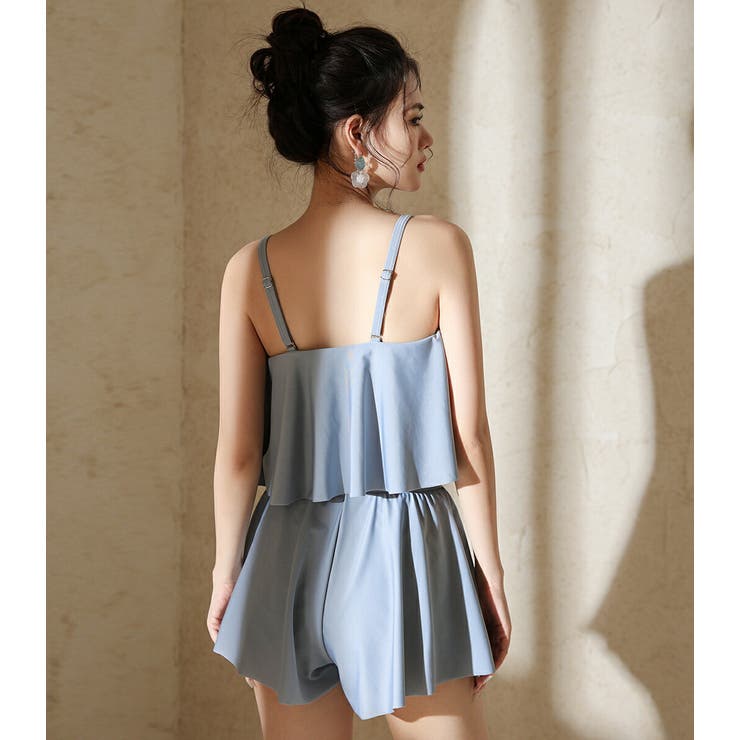 【タンキニ水着3点セット】レディース 体型カバー フリル | Angel Luna | 詳細画像3 