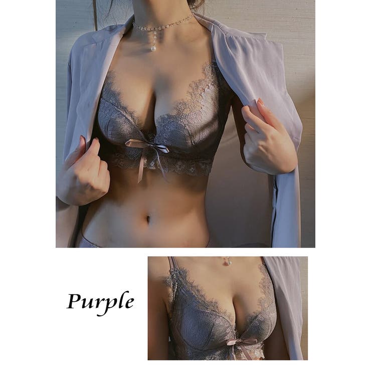 パープル | ノンワイヤー ブラジャー 70 | Anna Mu JAPAN
