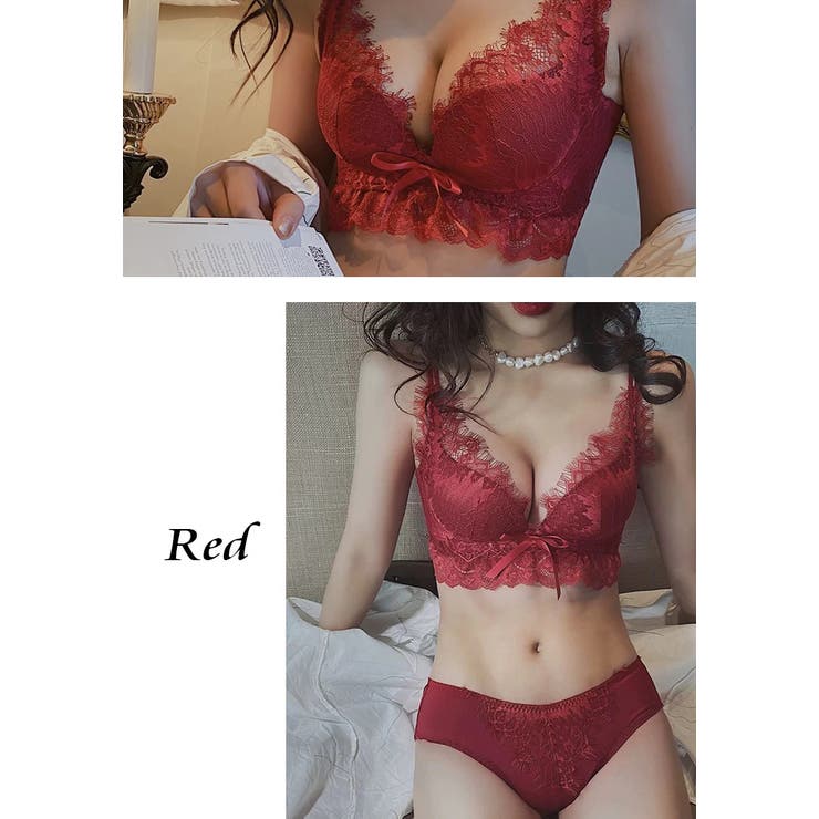 レッド | ノンワイヤー ブラジャー 70 | Anna Mu JAPAN