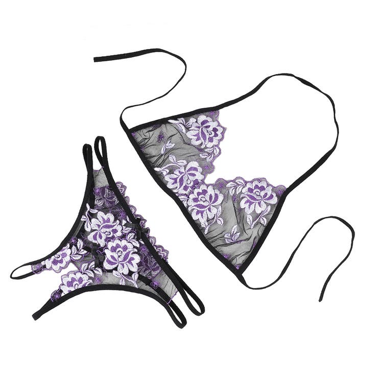 パープル | ブラジャー ショーツ セット | Anna Mu JAPAN