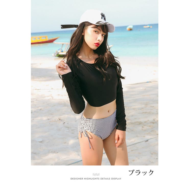 ブラック | 水着体型カバー レディース ビキニ | Anna Mu JAPAN