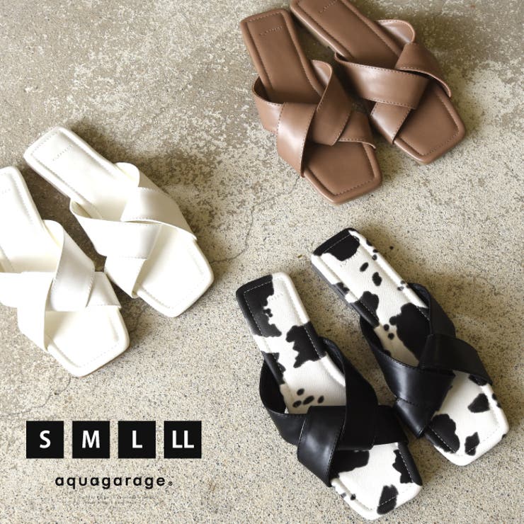 大人っぽいムード感漂うノットデザインスクエアサンダル | aquagarage | 詳細画像1 