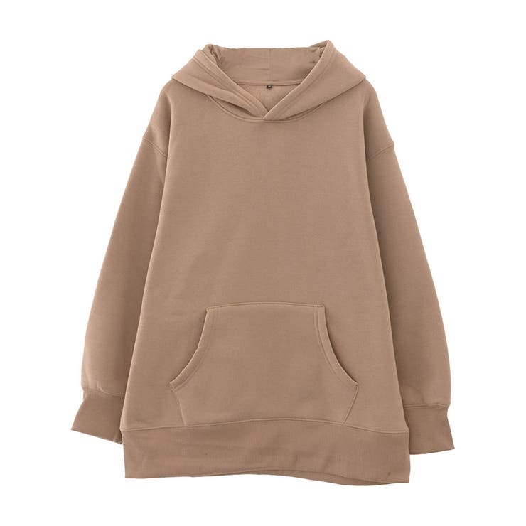 モカベージュ | ヘビーウエイト裏起毛オーバーサイズパーカー 秋 冬 M L レディース | aquagarage