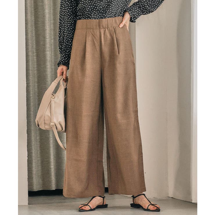 リネンライクサスペンダー付きパンツ レディース 春 夏 秋 M | aquagarage | 詳細画像12 