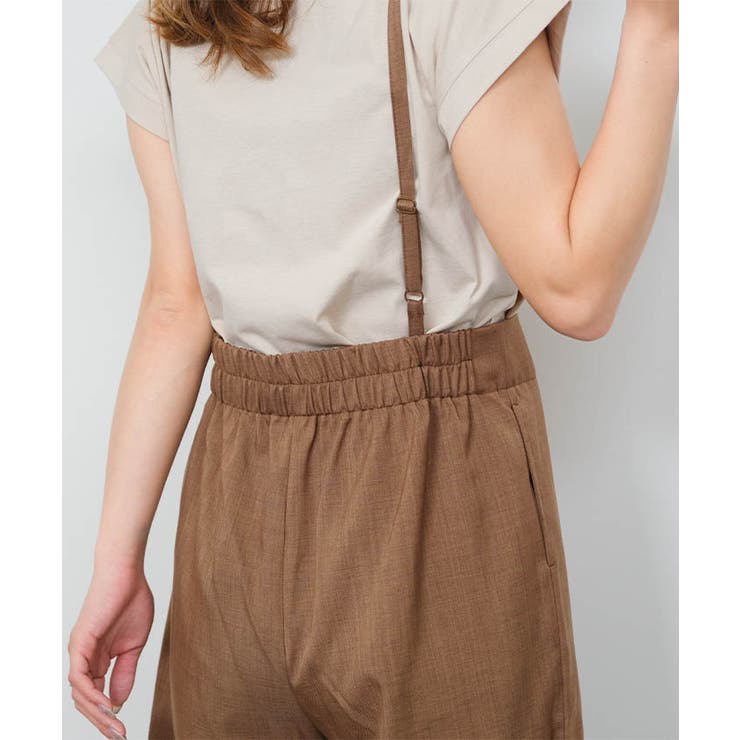リネンライクサスペンダー付きパンツ レディース 春 夏 秋 M | aquagarage | 詳細画像27 