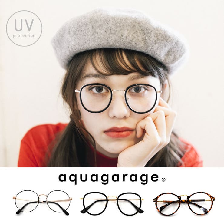 伊達メガネ uvカット 黒 | aquagarage | 詳細画像14 