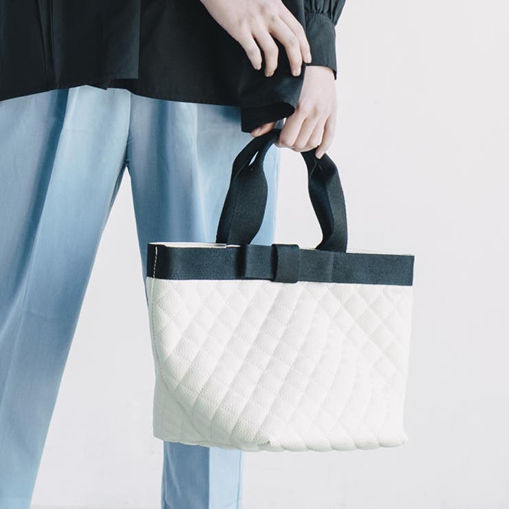 アイボリー | トートバッグ ハンドバッグ キルティングバッグ | aquagarage