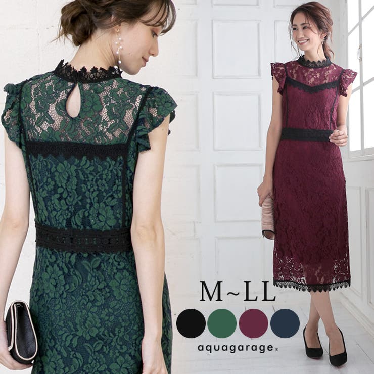 繊細なレースを贅沢に使った総レースワンピース | aquagarage | 詳細画像1 