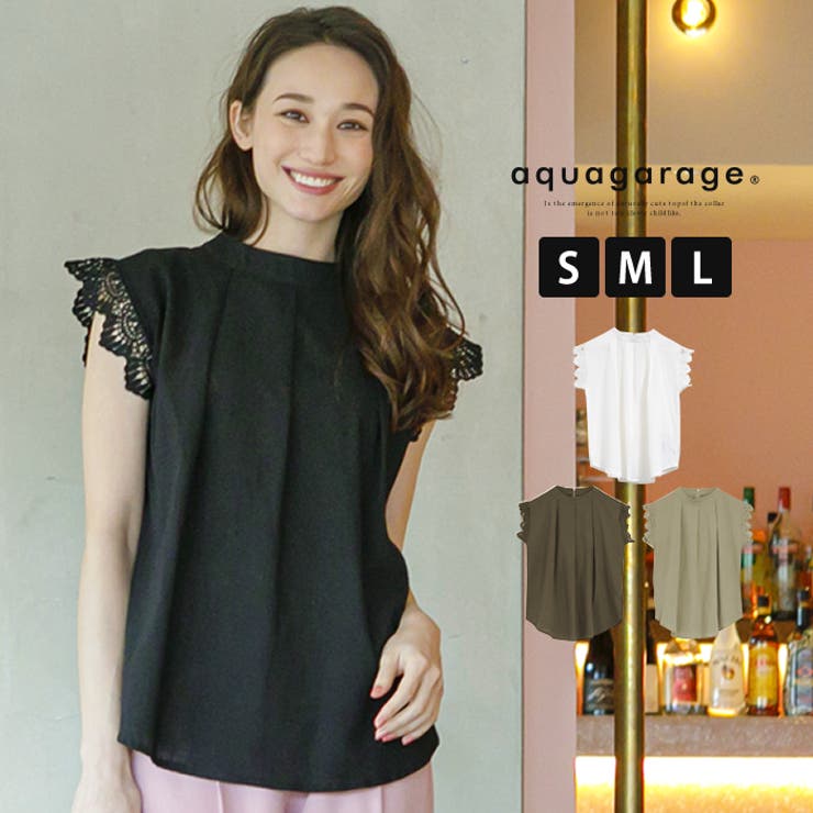 トップス ノースリーブ レース | aquagarage | 詳細画像1 