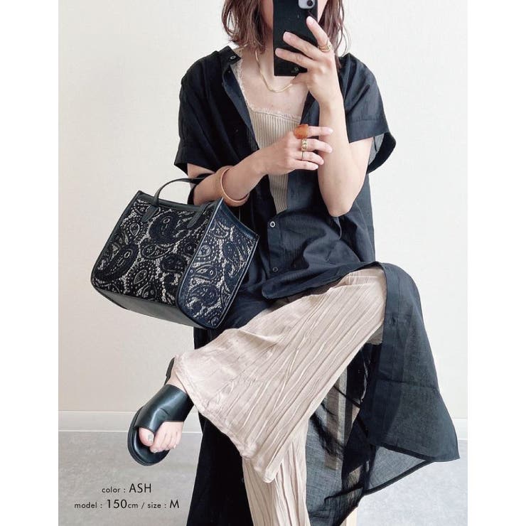 動くたびに表情豊かに揺れる！変形プリーツフレアパンツ | aquagarage | 詳細画像11 