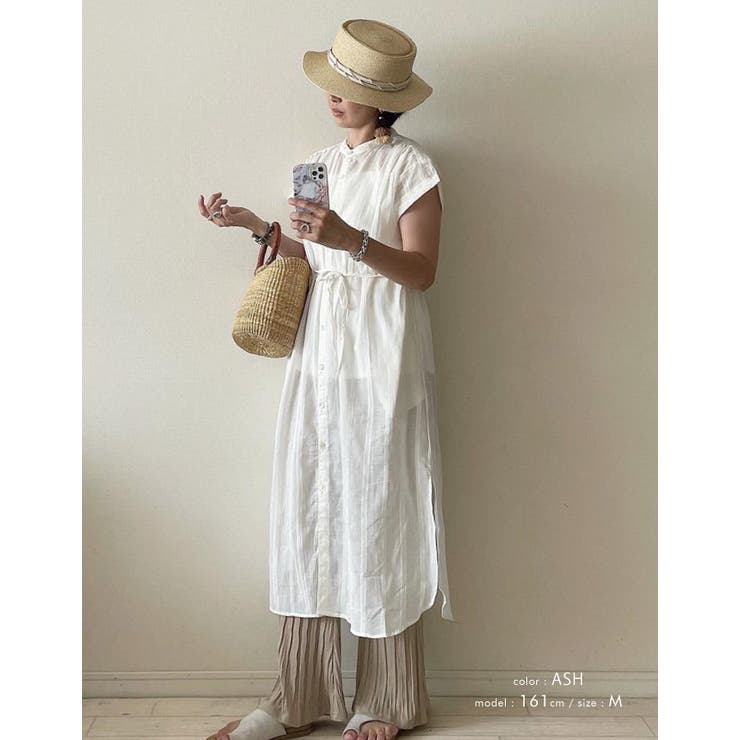 動くたびに表情豊かに揺れる！変形プリーツフレアパンツ | aquagarage | 詳細画像12 