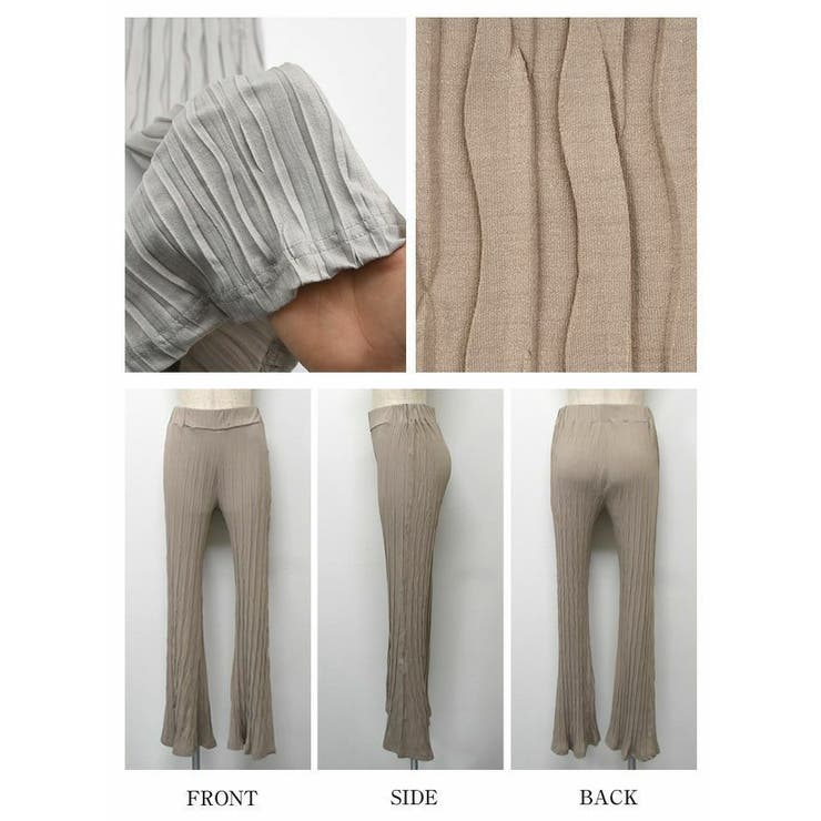 動くたびに表情豊かに揺れる！変形プリーツフレアパンツ | aquagarage | 詳細画像9 