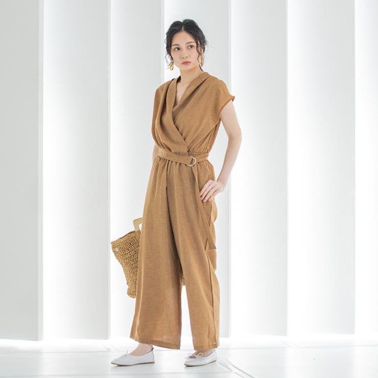 カシュクールオールインワン サロペット サロペ[品番
