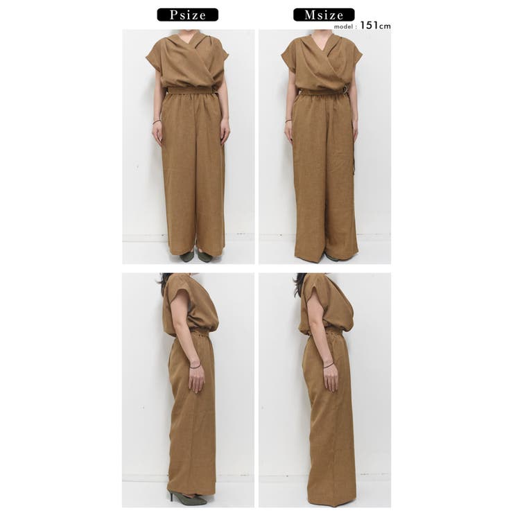 カシュクールオールインワン サロペット サロペ[品番