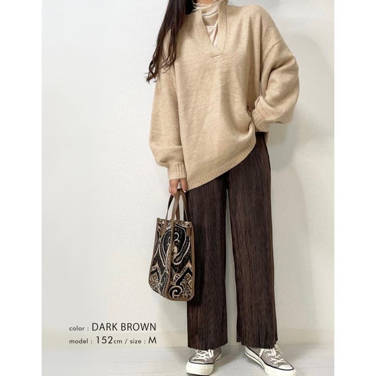 リラクシーな中にも洗練さを演出してくれる！セルフカットベロアリブパンツ | aquagarage | 詳細画像13 