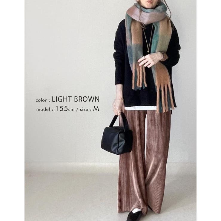 リラクシーな中にも洗練さを演出してくれる！セルフカットベロアリブパンツ | aquagarage | 詳細画像14 