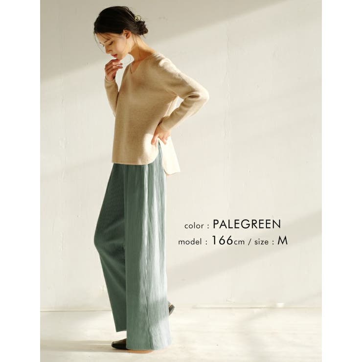 リラクシーな中にも洗練さを演出してくれる！セルフカットベロアリブパンツ | aquagarage | 詳細画像18 