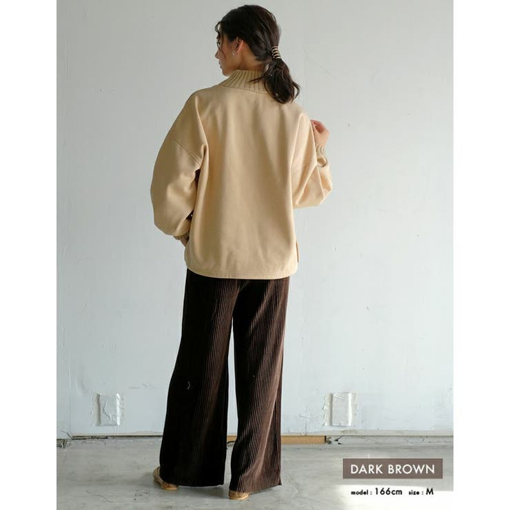 リラクシーな中にも洗練さを演出してくれる！セルフカットベロアリブパンツ | aquagarage | 詳細画像22 