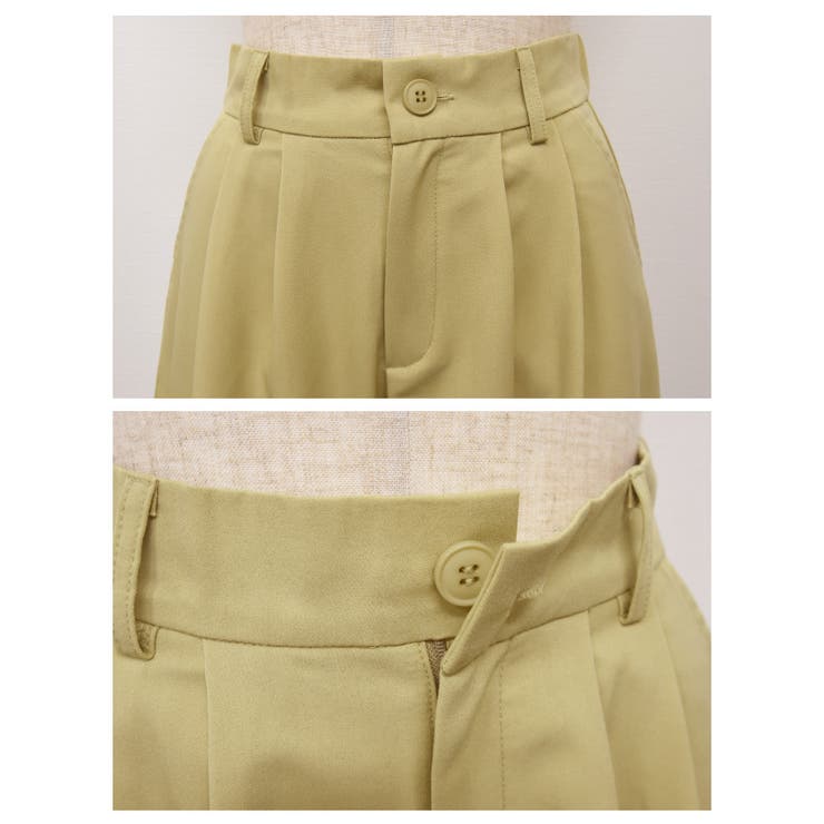 楽ちんなのにしっかりきちんと感。フロントタック入りワイドパンツ | aquagarage | 詳細画像13 