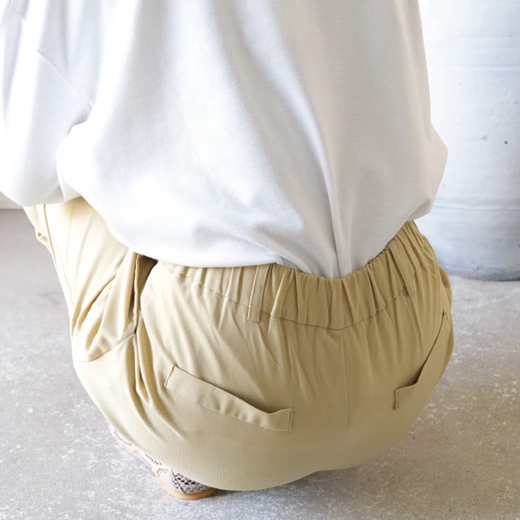楽ちんなのにしっかりきちんと感。フロントタック入りワイドパンツ | aquagarage | 詳細画像15 
