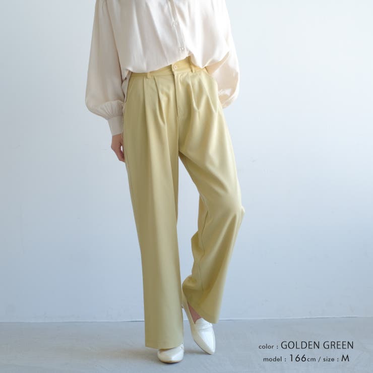 楽ちんなのにしっかりきちんと感。フロントタック入りワイドパンツ | aquagarage | 詳細画像5 