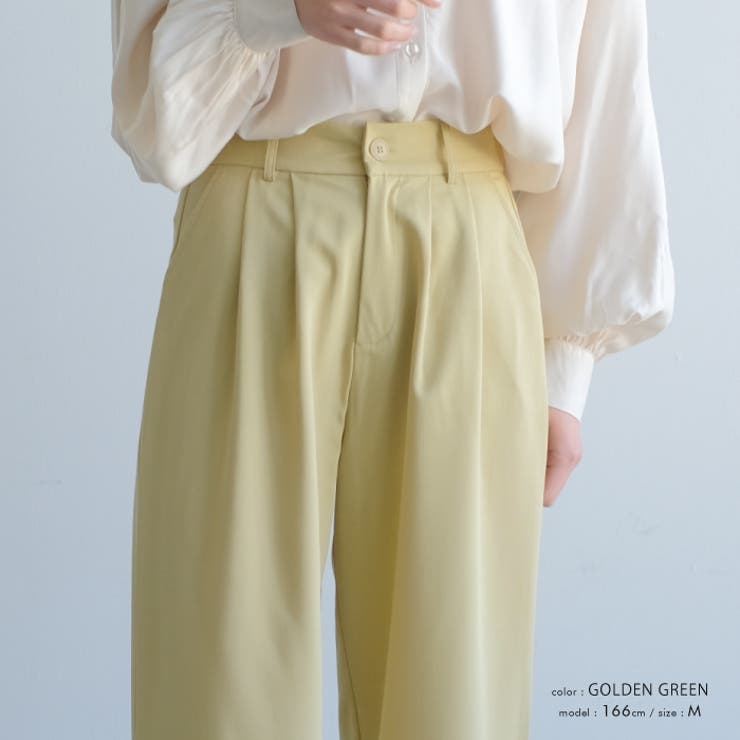 楽ちんなのにしっかりきちんと感。フロントタック入りワイドパンツ | aquagarage | 詳細画像7 