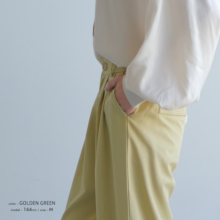 楽ちんなのにしっかりきちんと感。フロントタック入りワイドパンツ | aquagarage | 詳細画像9 