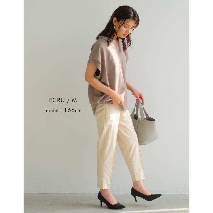 ゴールドボタンがスタイリッシュな雰囲気を演出！フロントボタンストレートパンツ | aquagarage | 詳細画像17 