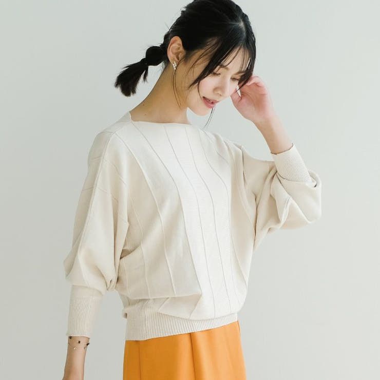 エクリュ | 大人の抜け感を演出♪ストライプドルマンニット | aquagarage