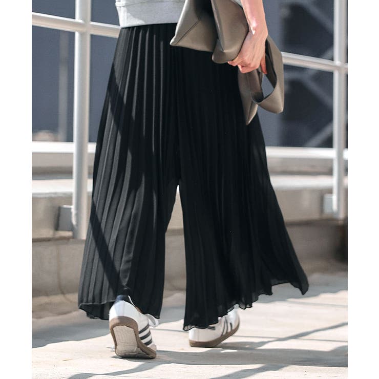 まるでスカートのようなボリューム感のシフォンプリーツワイドパンツ | aquagarage | 詳細画像13 