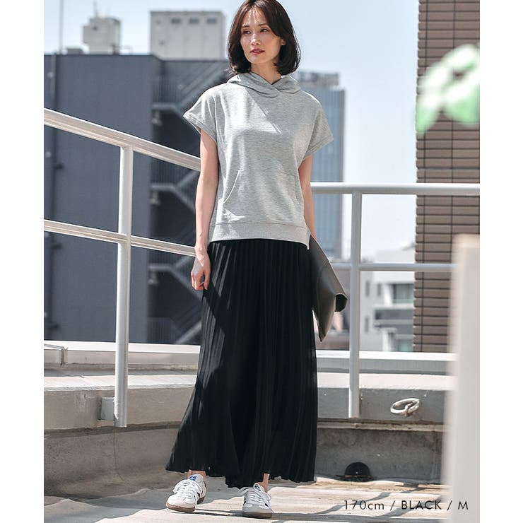 まるでスカートのようなボリューム感のシフォンプリーツワイドパンツ | aquagarage | 詳細画像15 