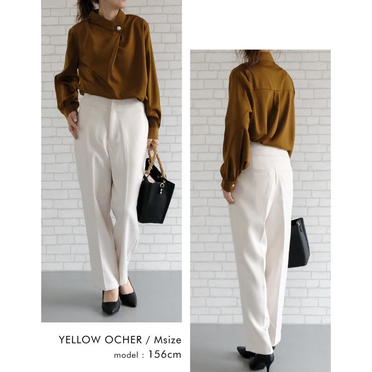 シンプルながら表情豊かに着映える！パールボタンブラウス | aquagarage | 詳細画像12 